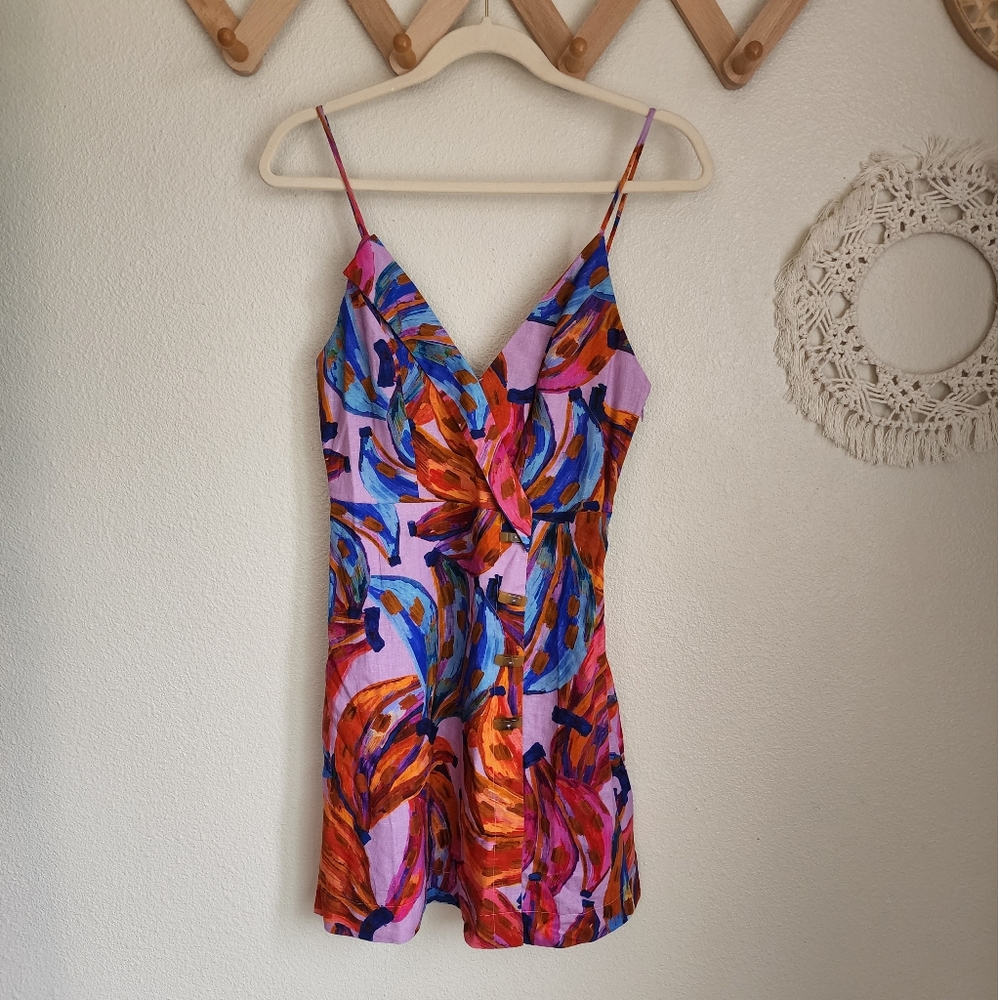 Farm Rio Coloured Bananas Mini Dress
